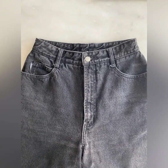 Vintage BONGO by Gene Montesano Black High Waisted Tapered Jeans Size 7 - Picture 4 of 11